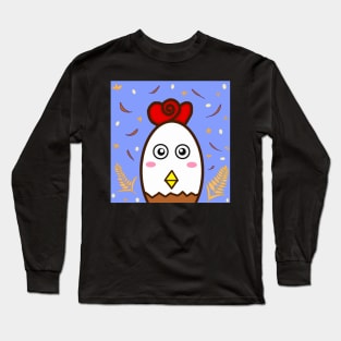 "Jiji" a cute chicken , lovely pet. Long Sleeve T-Shirt